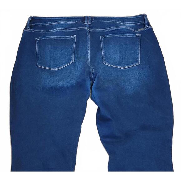 KanCan by Maurices Dark Wash Distressed Raw Hem Skinny 22 - Picture 4 of 7